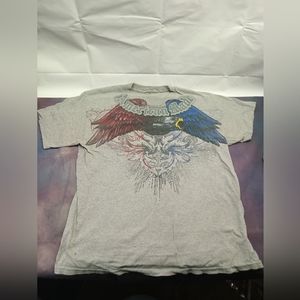 Distressed Medium Cotton Heritage eagle short sleeve shirt